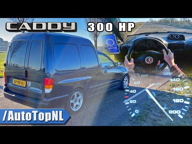 2001 VW Caddy 1.9 TDI 300HP *BIG TURBO* | 100-200 ACCELERATION & AUTOBAHN POV by AutoTopNL