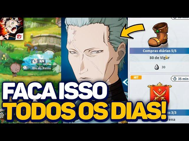 A ROTINA DIÁRIA QUE TODOS DEVEM FAZER NO BLACK CLOVER MOBILE!! PARE DE PERDER ITENS!!