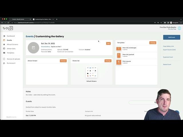 How to customize your Online Gallery with Booth.Events the photo booth platform