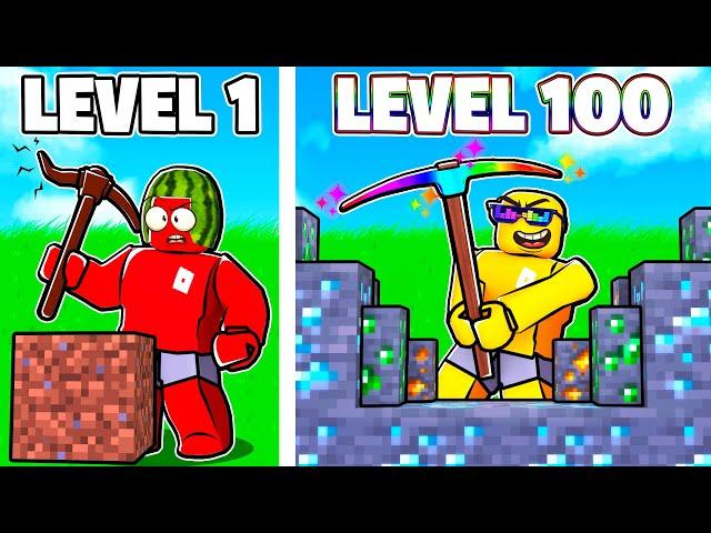 Unlocking LEVEL 100 PICKAXE in Mining Simulator Roblox