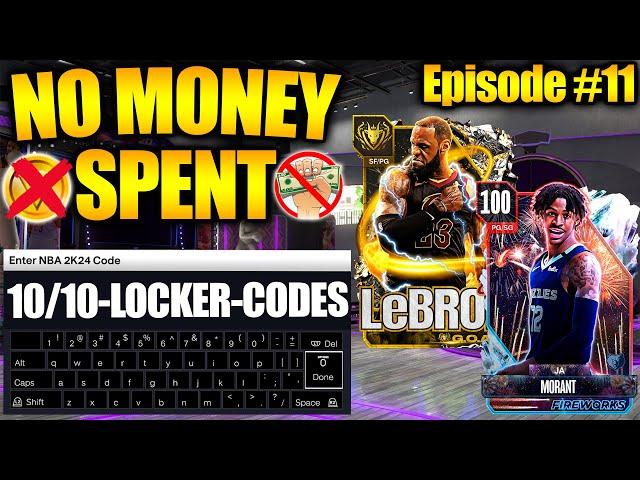 LUCKIEST LOCKER CODES! I Used EVERY Locker Code to Upgrade My Team! NBA 2K24 No Money Spent #11