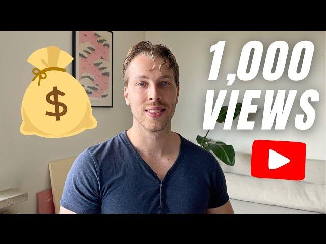 How much do YouTubers make per 1,000 views