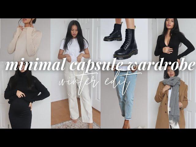 my entire 20-piece capsule wardrobe for winter | minimalism in fashion