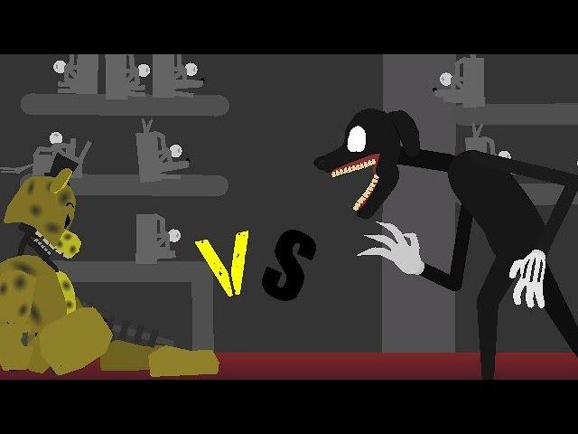 Cartoon Dog Vs Ignited Golden Freddy (Cartoon Cat Vs Golden Freddy Part 2)| Sticknodes