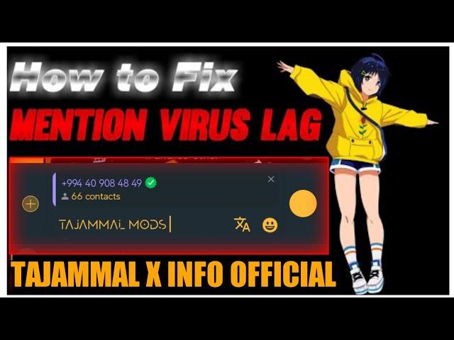 #(15) How to Fix WhatsApp Mention Jids V1ru5 LAG|All Base Working Method | All V1ru$ LAG Fix