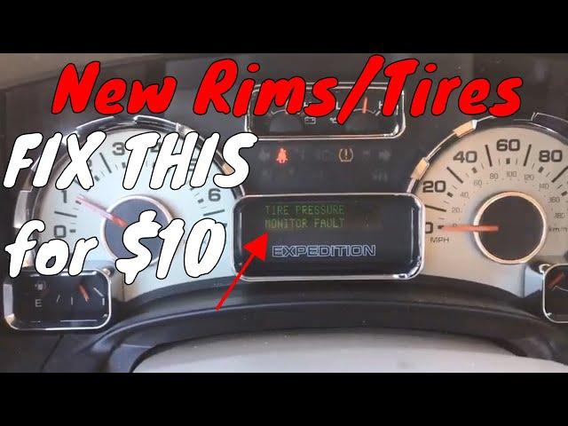 Tire Pressure Monitor Fault with New Tires, No Sensors, TPMS Fault