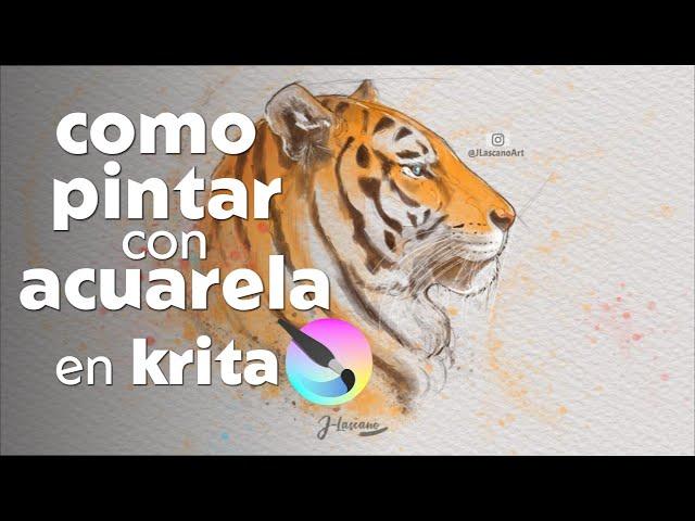  Como pintar con acuarelas en KRITA en MENOS DE 10 MINUTOS!!