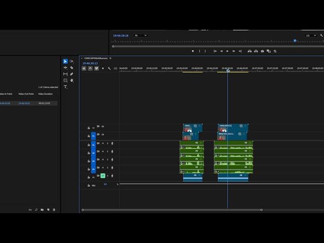 Sync Clips using Timecode in Premiere Pro