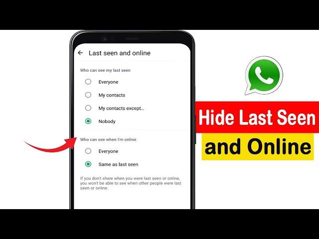 How to Hide Last Seen and Online Status on WhatsApp | Whatsapp Last Seen and Online Hide