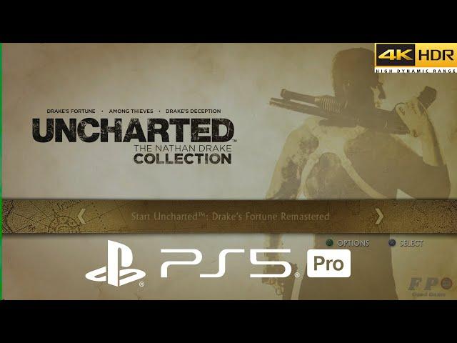 Uncharted The Nathan Drake Collection PS5 Pro Gameplay 4K HDR 60FPS (PS4 Image Enhancement)