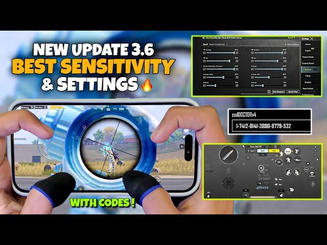 NEWBEST SENSITIVITY & SETTINGS 2025| 4 Finger Claw Gyroscope | PUBGM Sacred Quartet Update 3.6