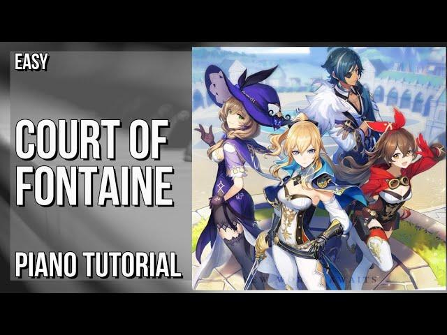 How to play Court of Fontaine (Genshin Impact) by Hoyo Mix on Piano (Tutorial)