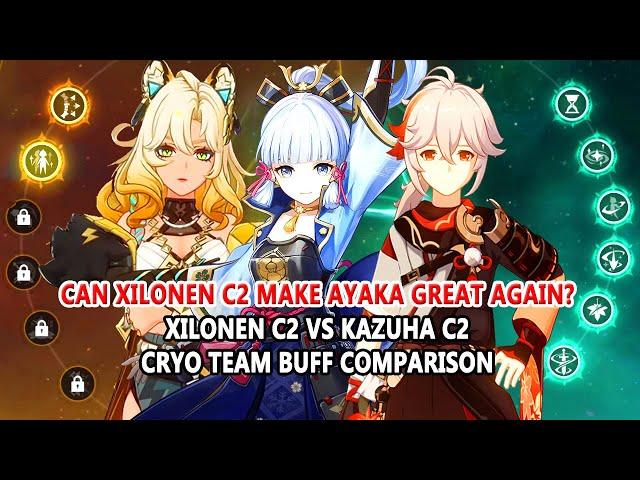 Can Xilonen C2 Make Ayaka Great Again? - Xilonen C2 vs Kazuha C2 Cryo Team Buff Comparison