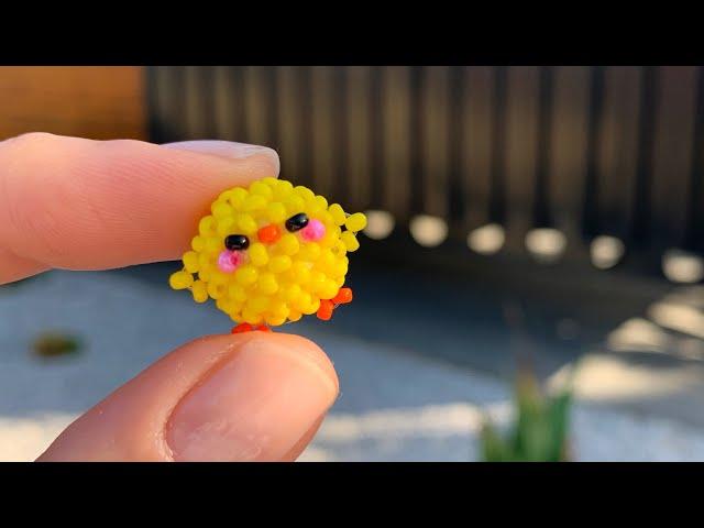 Tutorial. How to make a beaded chicken. Mini amigurumi