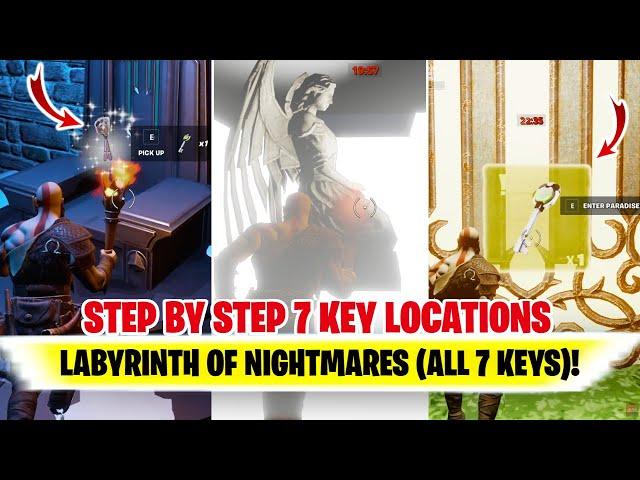 Fortnite LABYRINTH OF NIGHTMARES Horror Escape Walkthrough Solutions | LABYRINTH OF NIGHTMARES Keys