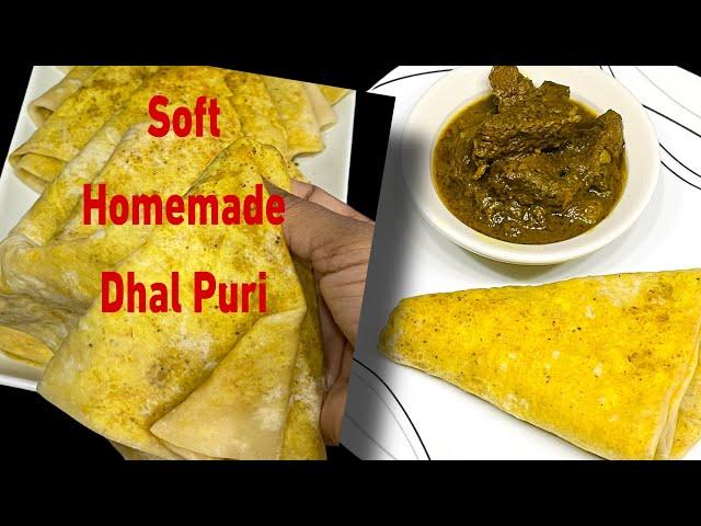 Soft Homemade Guyanese  Dhal Puri  #dhalpuri