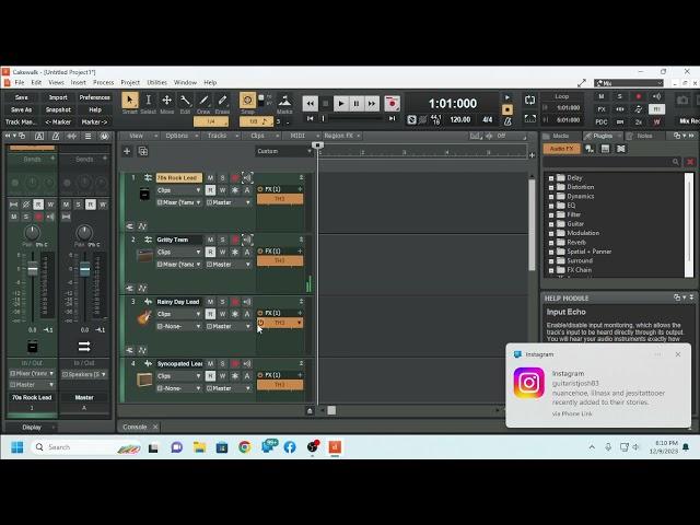 Live Realtime AudioFX in Bandlab Cakewalk