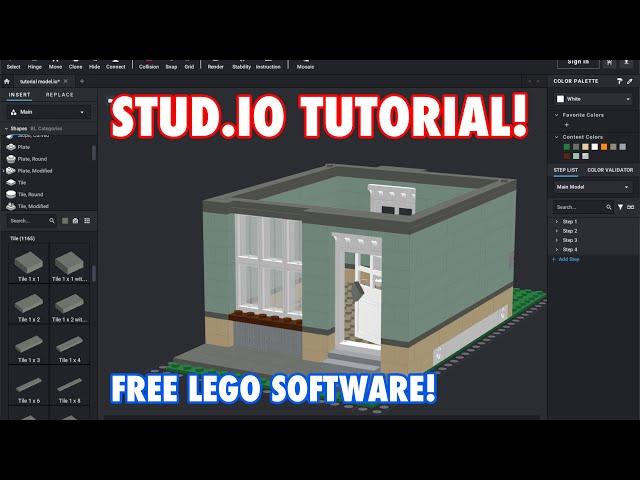 How To Use LEGO Stud.io! (Beginner Tutorial!)