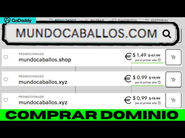 Cómo COMPRAR un DOMINIO en GODADDY (2024) Guia Paso a Paso