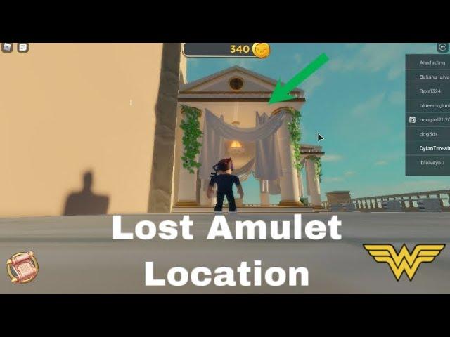 How to find the LOST AMULET in Wonder Woman: The Themyscira Experience! | ROBLOX