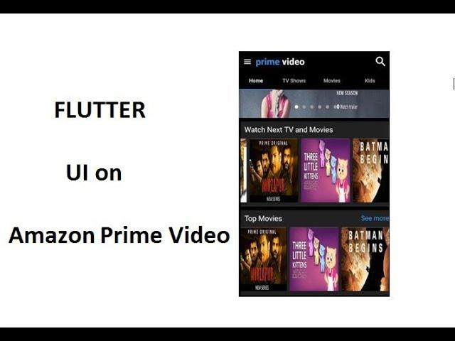 FLUTTER  - UI Clone of Amazon Prime Video