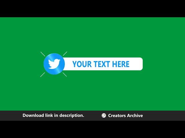 Twitter Lower Third Animation with Green Screen [CALT022] | Creators Archive