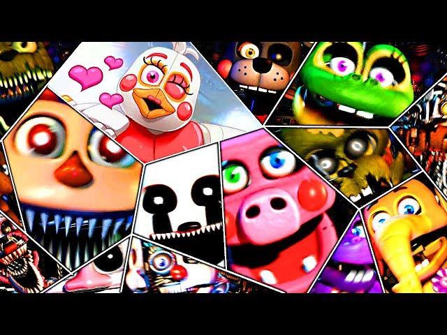 FNAF 7 ВСЕ СКРИМЕРЫ из FNAF Ultimate Custom Night ALL JUMPSCARES !!! ФНАФ 7 ВСЕ 58 СКРИМЕРОВ