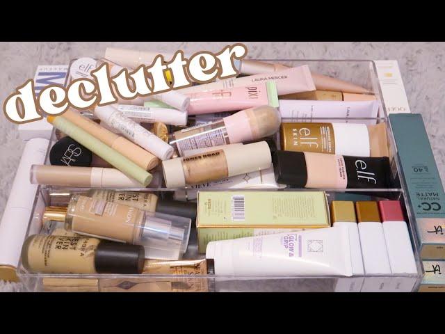 bringing back the makeup declutter series!! primers, foundations & concealers