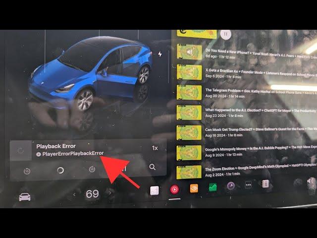 How to fix Tesla YouTube music podcasts not playing (playback error)