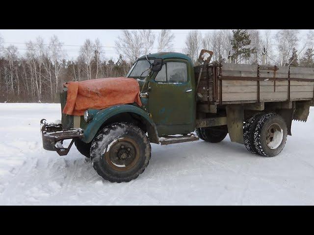 Первый раз заводим ГАЗ-63 V8 да ещё и в мороз -30, поездка за углём.