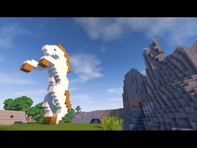 СТАТУЯ ЛОШАДИ В МАЙНКРАФТ - Как построить? Statues of horses in Minecraft