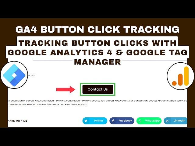 Tracking Button Link Clicks with Google Analytics 4 & Google Tag Manager | GA4 Button Click Event