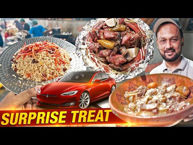 New Car Treat at Karachi Highway  | Mutton Dum, Pulao, Rosh & a Surprise | Best Pakistani Food