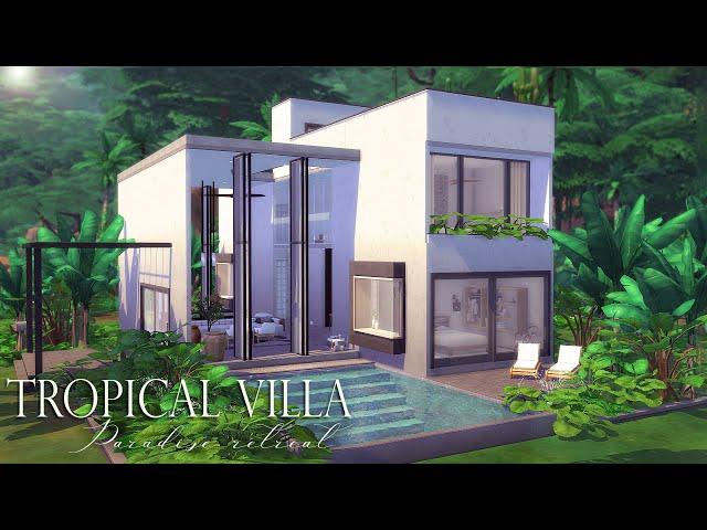 Tropical Villa  Paradise retreat | Stop Motion build | The Sims 4 | NO CC