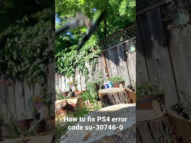 How to fix ps4 error code su-30746-0
