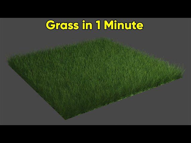 Create realistic grass in 1 minute in Blender