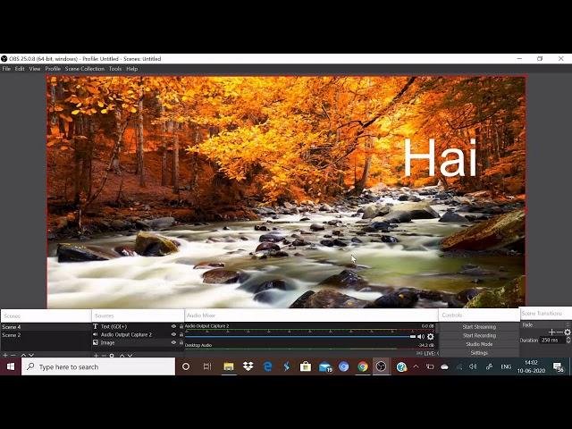 How to Scroll a text or the background image in recording video - Video Recording using OBS - Part 3
