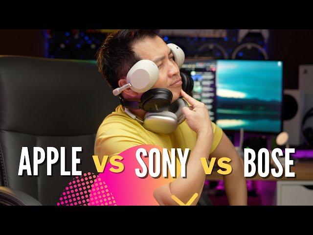 COMPARING 3 High-end Headphones in 2023 Bose QC45 vs Apple AirPods Max vs Sony WH-1000XM5