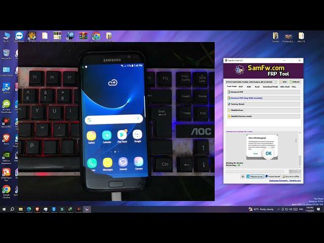 Samsung S7 edge Bypass FRP Android 8.0 By Samfw FRP Tool One Click SM-G935FD