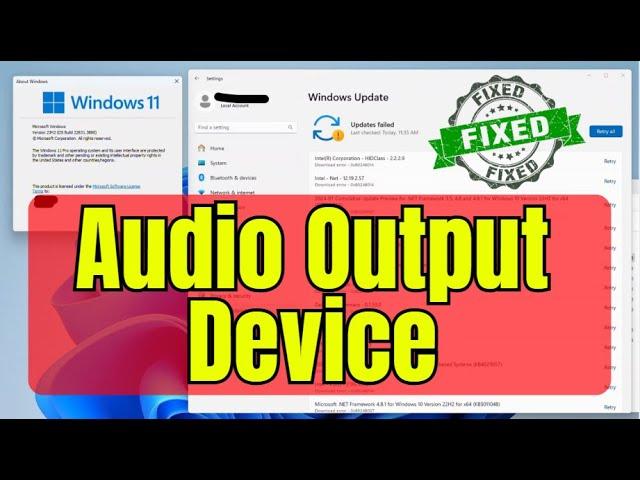 How to Fix Audio Output Device Windows 11