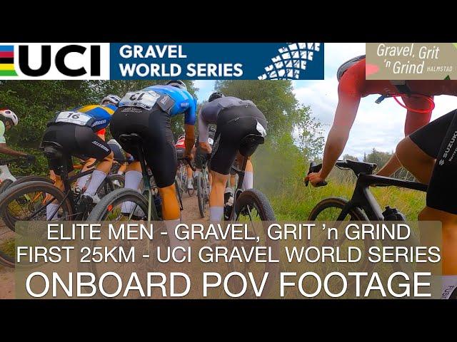 Gravel Grit n' Grind - UCI Gravel World Series // First 25km Onboard Footage