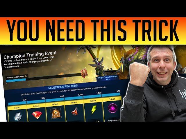 CHAMPION TRAINING EVENT HACKS!THESE EVENTS ARE EASY IN RAID! | Raid: Shadow Legends