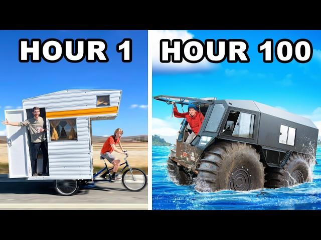 Surviving 100 Hours in EXTREME Survival Vehicles!