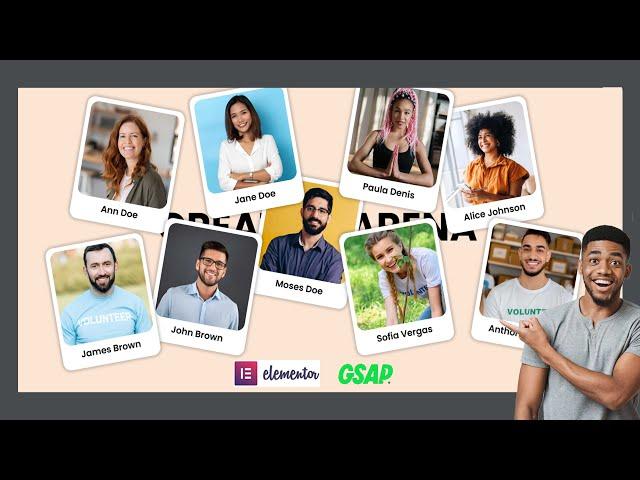 GSAP Card Collage Stacking Effect on ScrollTrigger for FREE | Elementor  & GSAP Tutorial