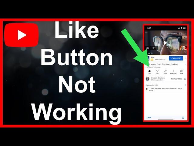 YouTube Like Button Not Working