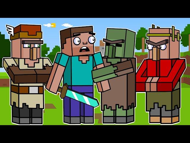 Block Squad:The Villagers! | Minecraft Animation (Compilation)