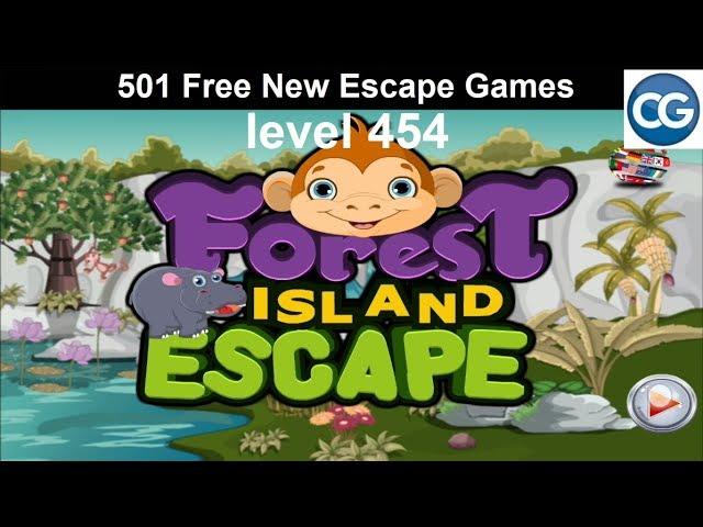 [Walkthrough] 501 Free New Escape Games level 454 - Forest island escape - Complete Game