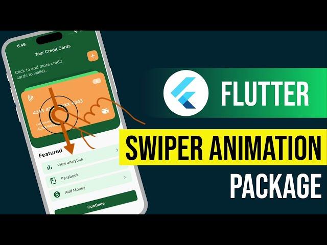 Flutter Animations | Flutter Swiper View Package | Simple swiper  animation in flutter app