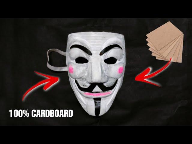 How to make Anonymous Hacker Mask from Cardboard | 3D Vendetta Mask |