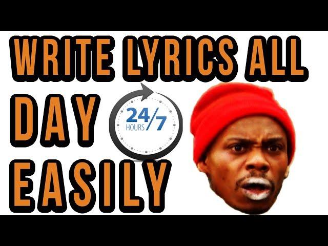 How To Write Lyrics All Day No Problem